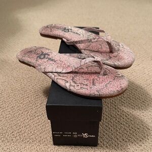Yosi Samra Textured Pink Sandals